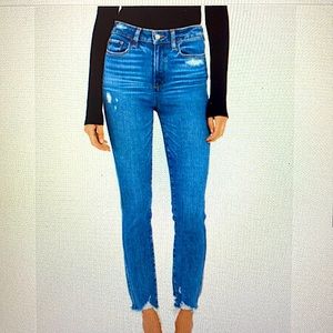 Paige Denim Horton Ultra Skinny Jazlyn Destructed Vintage Jeans